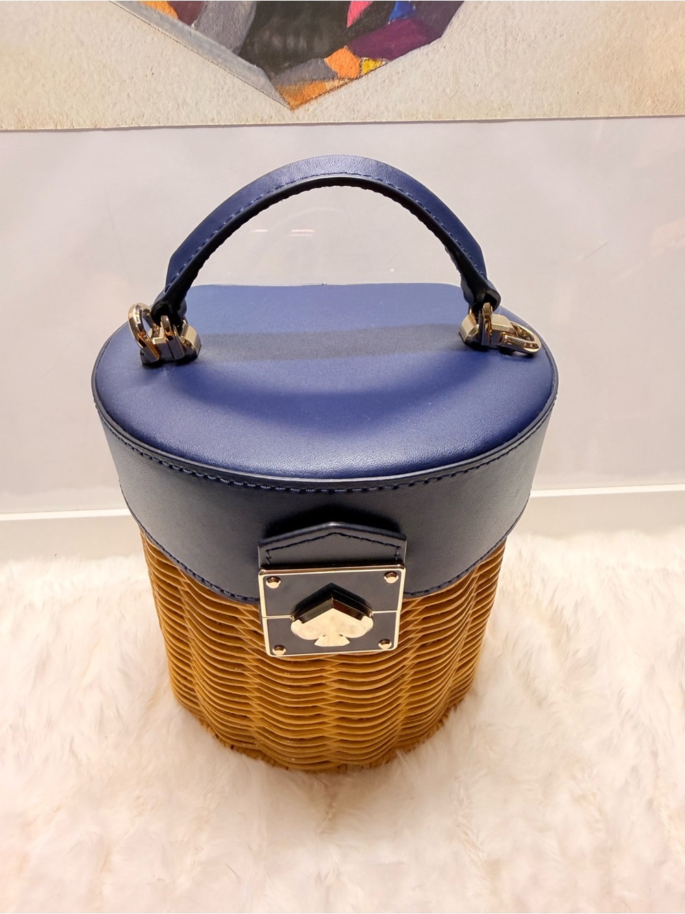 KATE SPADE Rumi Wicker Bucket Bag